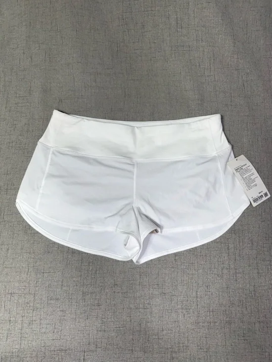 Lululemon Speed Up High Rise White Shorts Size 14 NWT - Picture 4 of 9